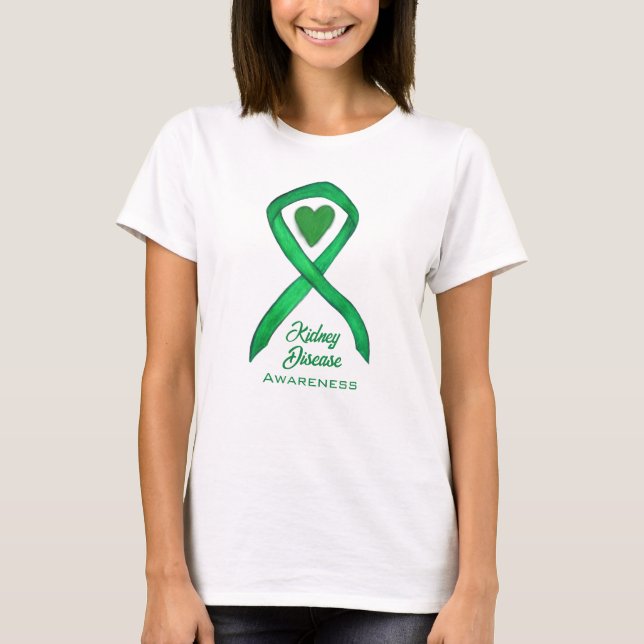 Camiseta Sensibilización sobre la enfermedad renal Cinta de (Anverso)