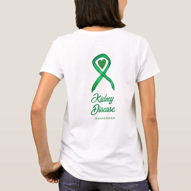 Camiseta Sensibilización sobre la enfermedad renal Cinta de (Reverso)