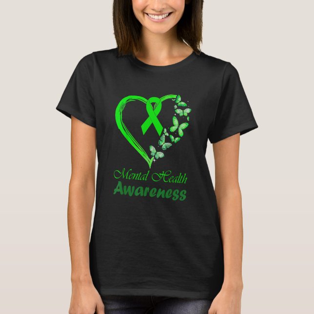 Camiseta Sensibilización sobre la salud mental Flor Apoyo a (Anverso)