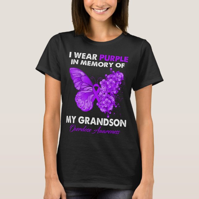 Camiseta Sensibilización sobre la sobredosis de mariposa qu (Anverso)