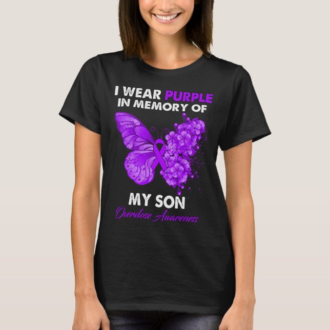 Camiseta Sensibilización sobre la sobredosis de mariposa qu (Anverso)