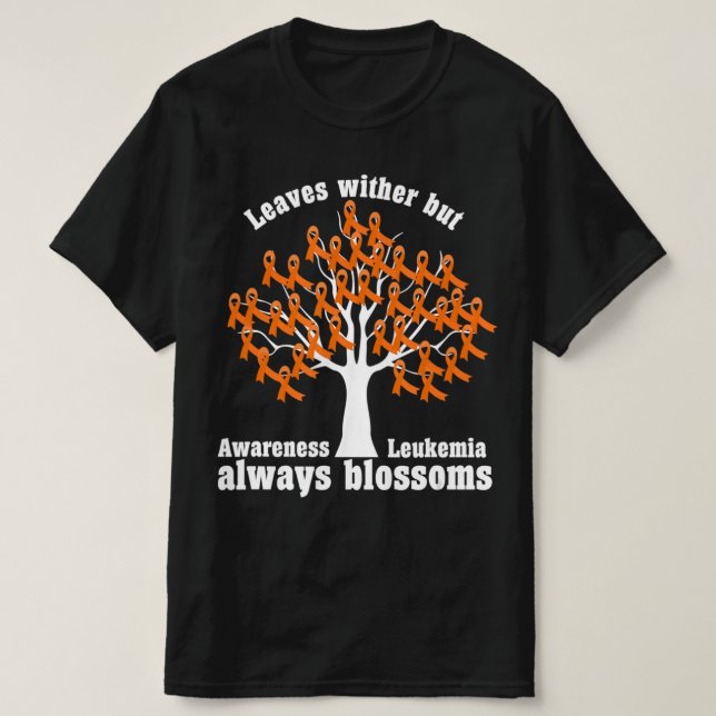Camiseta Sensibilización sobre leucemia aml en árbol de cin (Diseño del anverso)