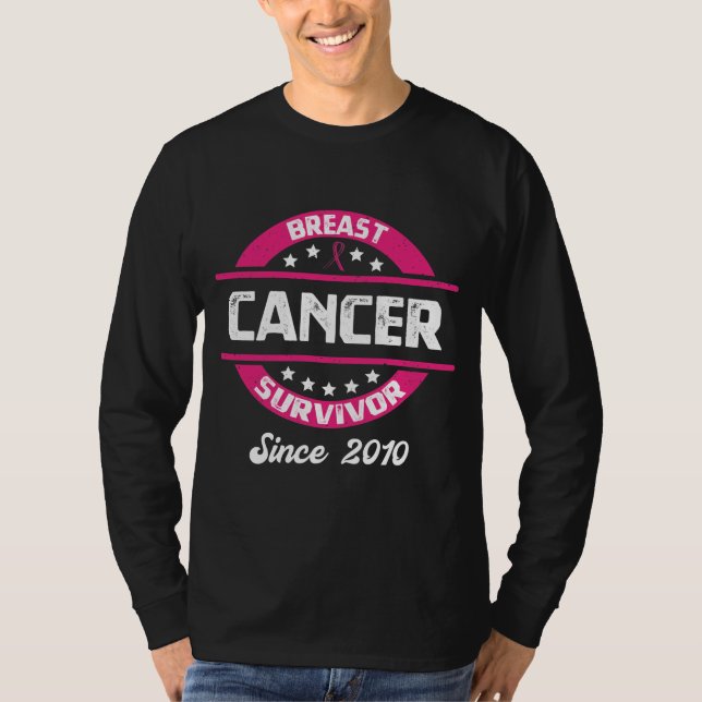 Camiseta Sensibilización Sobreviviente de cáncer de mama de (Anverso)