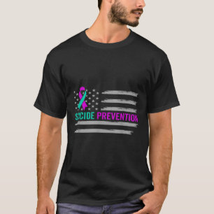 Camiseta Sensibilización suicida Bandera Estadounidense De