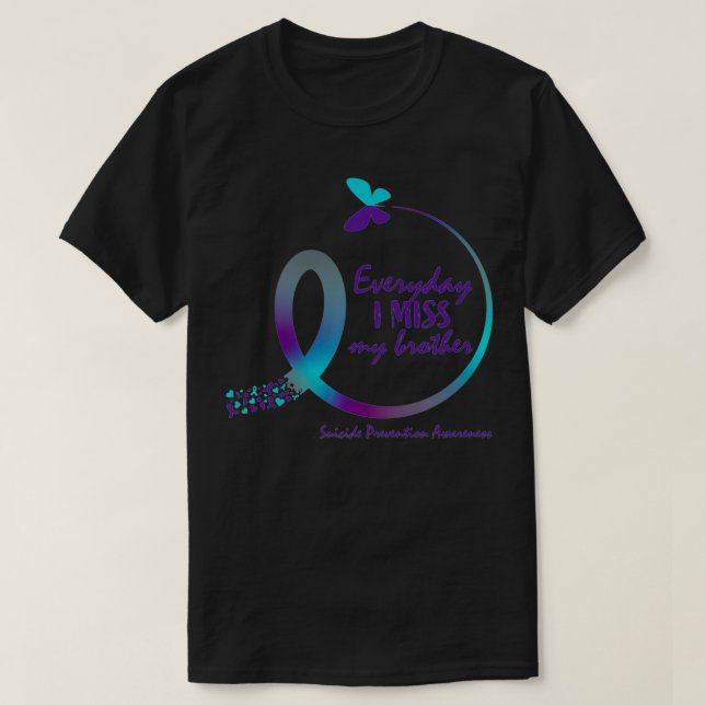 Camiseta Sensibilización suicida Extraño La Memoria Amadora (Diseño del anverso)