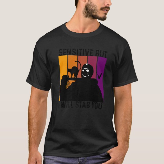 Camiseta Sensible Pero Te Apuñalaré Con Pintaje De La Vinta (Anverso)