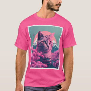 Camiseta Sentada De Gato De La Casa Del Punk Psicodélico De