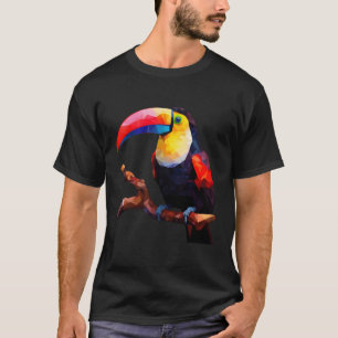 Camiseta Sentada Turca Polígono En Una Rama