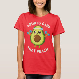 Camiseta Sentadillas Le Dieron Ese Aguacate Fitness Humor D