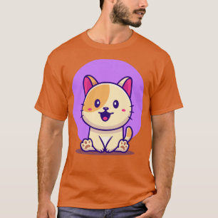 Camiseta Sentado de gato corto