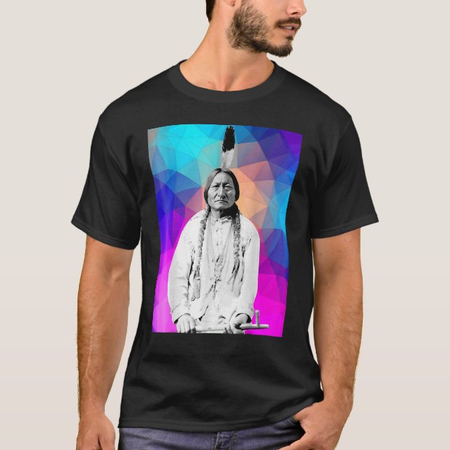 Camiseta Sentando a Bull nativo americano jefe indio Lakota (Anverso)