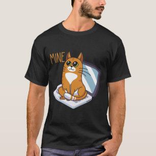 Camiseta Sentando a un gato en la divertida oficina del hog