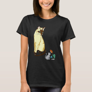 Camiseta Sentando el gato siamés Siamese Kitty Sunflower Fr