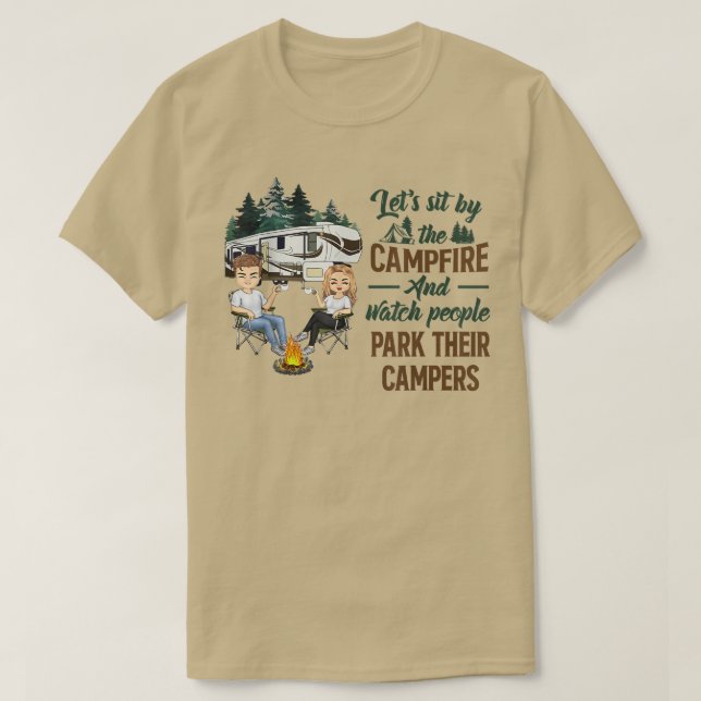 Camiseta Sentémonos Junto Al Fogón Y Observemos A La Gente  (Diseño del anverso)