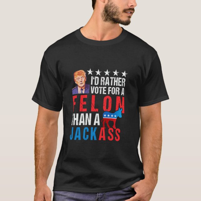 Camiseta Sentenciado Felon 2024 Prefiero Votar Por Felon Qu (Anverso)