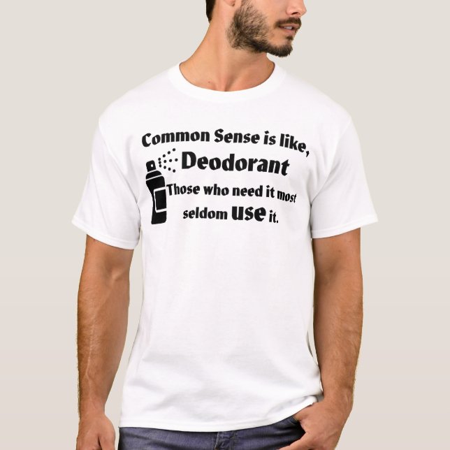 Camiseta Sentido común y desodorante (Anverso)