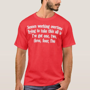 Camiseta Sentidos Trabajando horas extras Típografía De Est