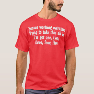 Camiseta Sentidos Trabajando horas extras Típografía De Est