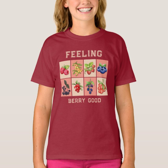 Camiseta SENTIMIENTO BERRY BUENO Personalizado Strawberry B (Anverso)
