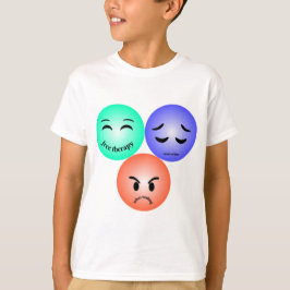 Camiseta Sentimientos de emoji con citas felices, tristes y