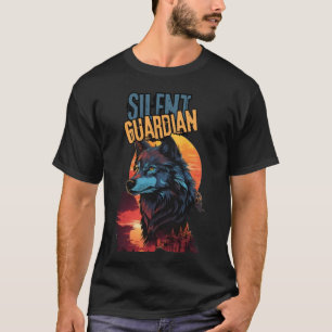 Camiseta Sentinel al sol: Lobo azul en el resplandor de la 