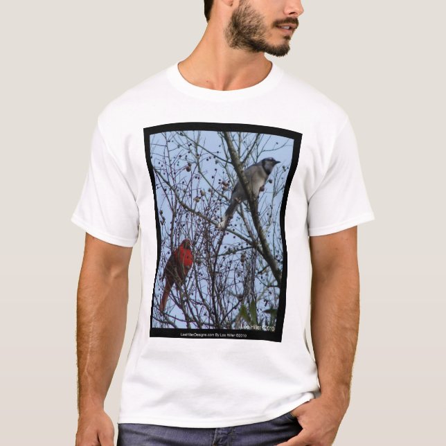 Camiseta Sentinels Blue Jay y Cardinal por Lee Hiller (Anverso)