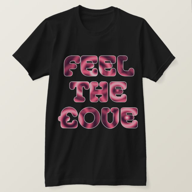 Camiseta Sentir el amor de £- Textura de anillos (Anverso del diseño)