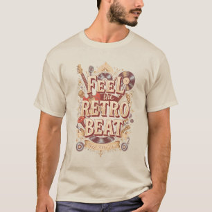 Camiseta Sentir el golpe retro - Vibes de música de época P
