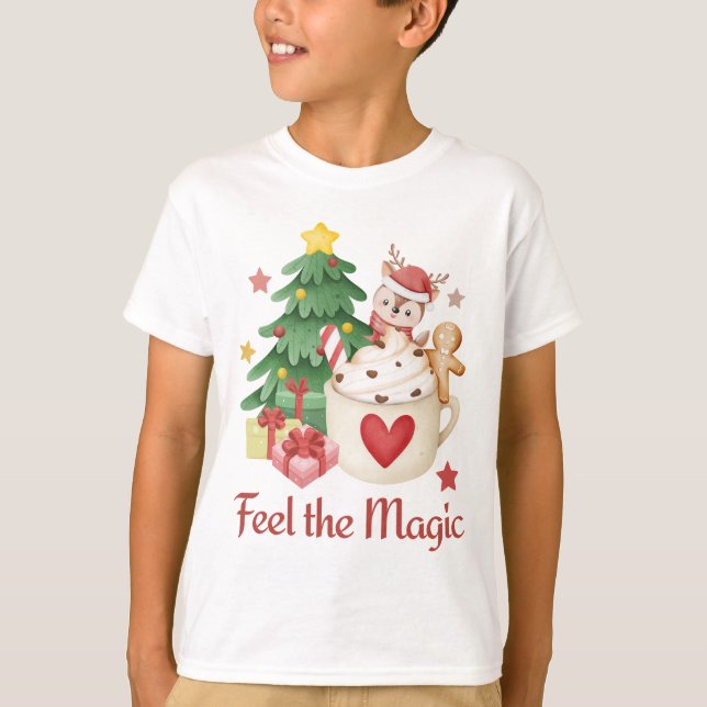 Camiseta Sentir el reno mágico de los Navidades (Anverso)
