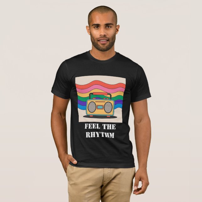 Camiseta Sentir El Rhythm Retro Boombox (Anverso completo)
