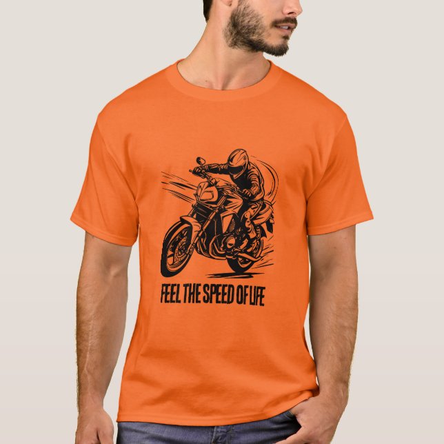 Camiseta Sentir la velocidad・de la vida, Racer en movimient (Anverso)