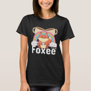 Camiseta Sentirse foxee Lindo Kawaii Zorro Café