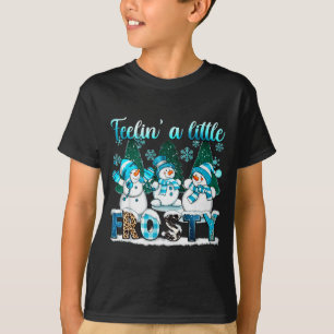 Camiseta Sentirse Un Poco Helado Cute Muñeco de Nieve Invie