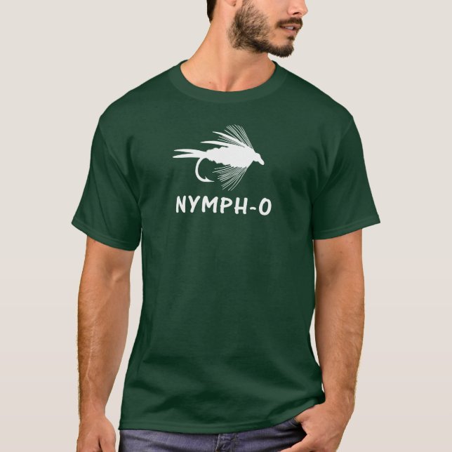 Camiseta Señuelo divertido de la pesca con mosca de la (Anverso)