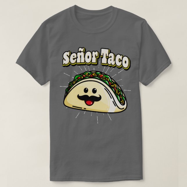 Camiseta Seor Taco Funny Kawaii Comida Mexicana (Diseño del anverso)