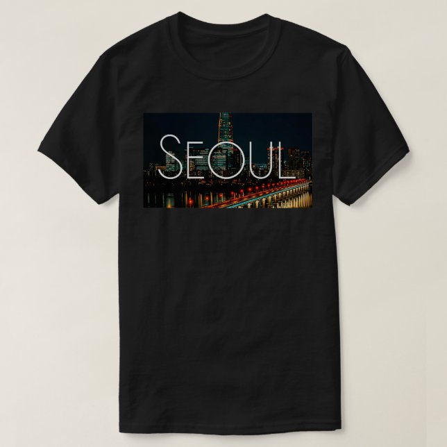 Camiseta Seoul Korea City Night 2 (Diseño del anverso)