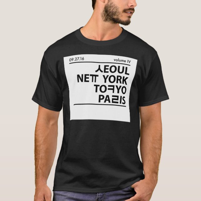 Camiseta Seoul, New York, Tokyo, and Paris Essential T-Shir (Anverso)