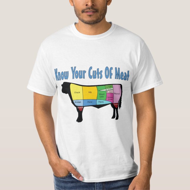 Camiseta Sepa sus cortes de la carne (Anverso)