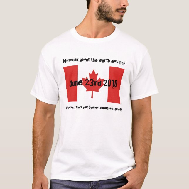 Camiseta Separar-Terremoto de Quebec (Anverso)