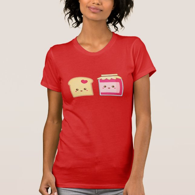 Camiseta Separe el amor con la tostada y el atasco lindos (Anverso)
