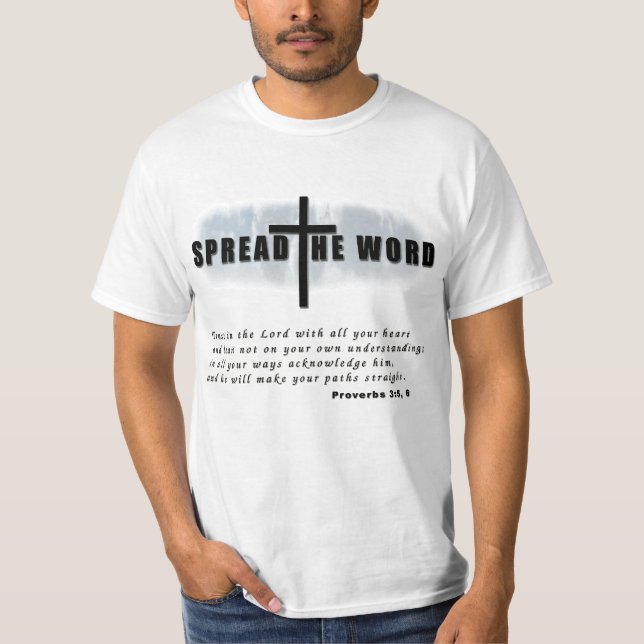 Camiseta ¡Separe la palabra! - 3:5,6 de los proverbios (Anverso)