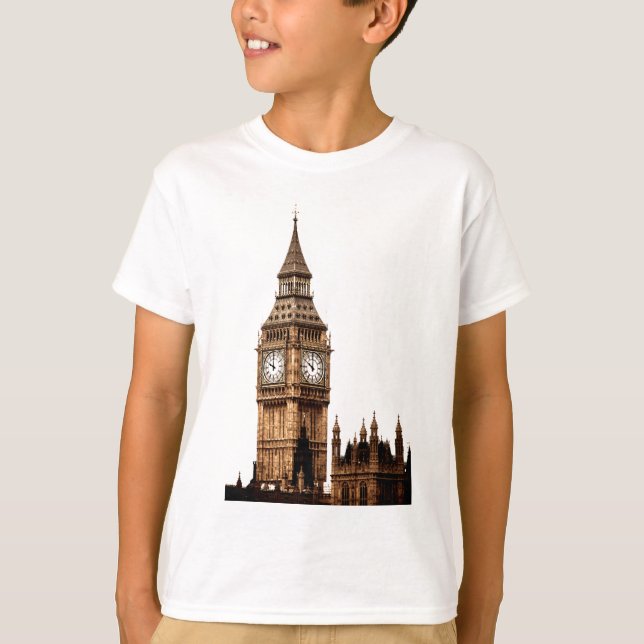 Camiseta Sepia Big Ben Tower (Anverso)