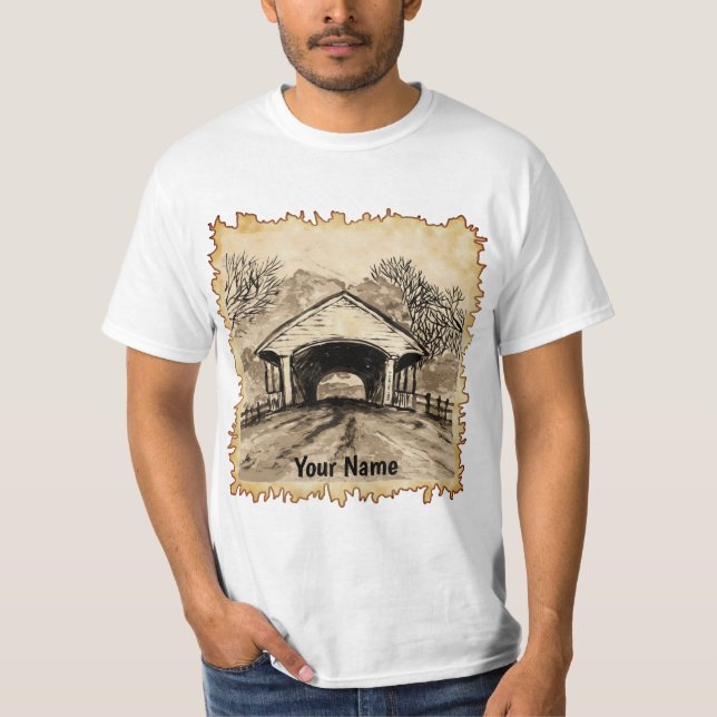 Camiseta Sepia Covered Bridge (Anverso)