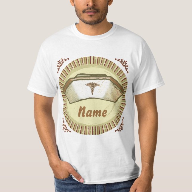 Camiseta Sepia gorra de enfermera (Anverso)