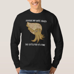 Camiseta Sepia Para Hombres Papá Chicos Criatura Marina Ani