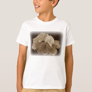 Camiseta Sepia Rose Bouquet