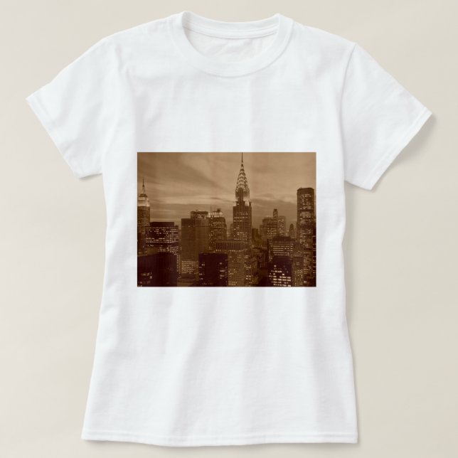 Camiseta Sepia Tone New York (Diseño del anverso)