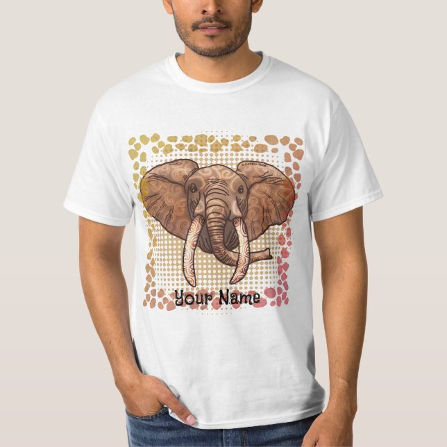 Camiseta Sepia Tribal Elephant (Anverso)