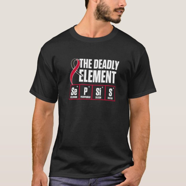 Camiseta Sepsis Awareness Element Warrior Survivor Support (Anverso)