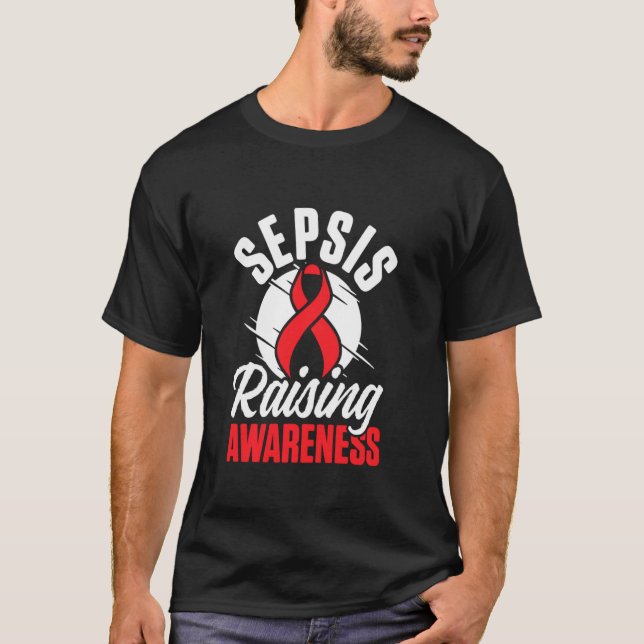 Camiseta Sepsis Awareness Raising Warrior Survivor Support (Anverso)